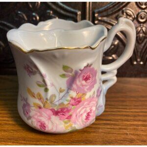 Vintage NIPPON Handpainted Shaving Mug/Mustache Cup Floral Pattern